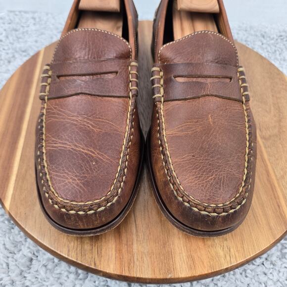 Martin Dingman Mens 9M All American Saddle Brown Leather Daily Penny Loafer - Picture 6 of 13